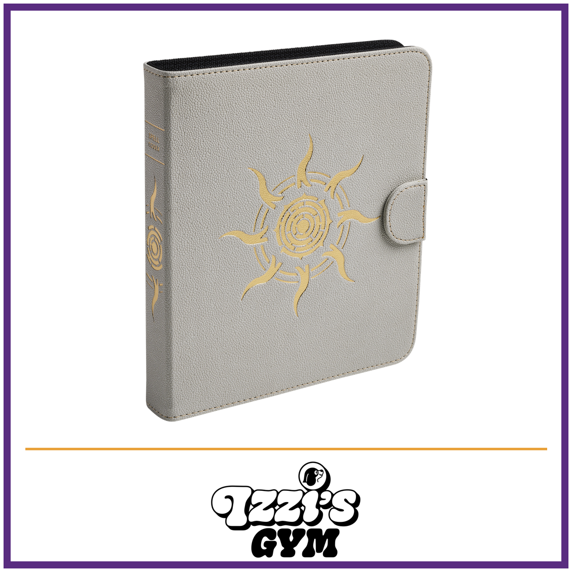 Dragon Shield Spell Codex - Ashen White — New product photo with the approved Izzi’s Gym logo