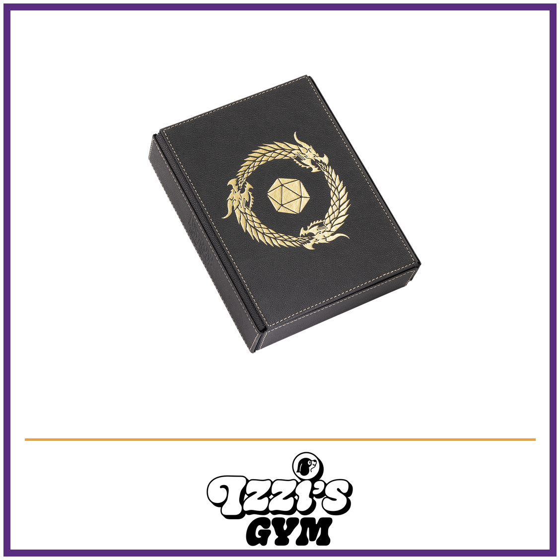 Dragon Shield Dice Companion - Iron Grey — New product photo with the approved Izzi’s Gym logo