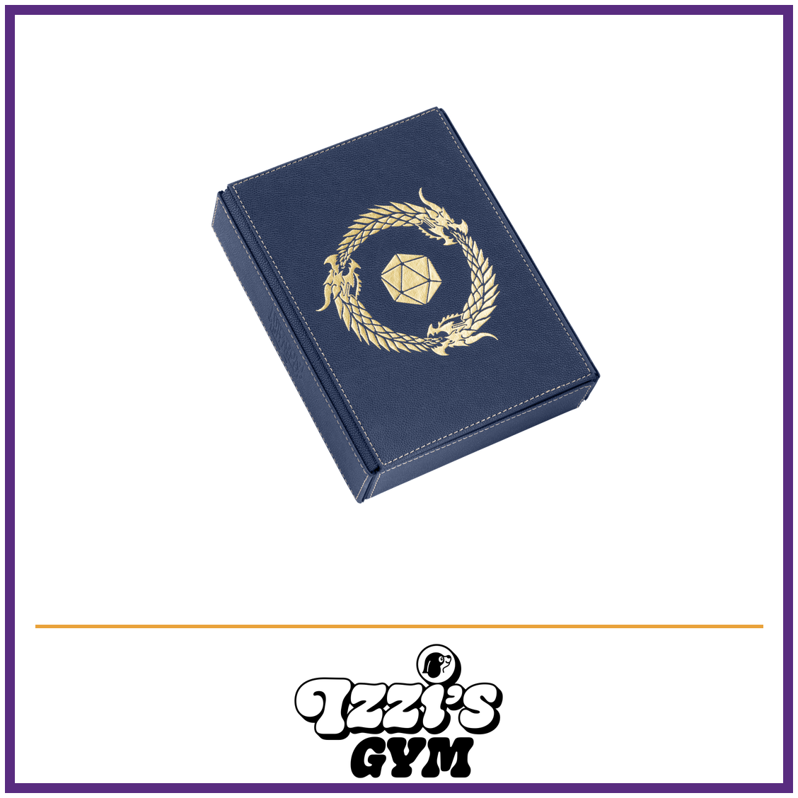 Dragon Shield Dice Companion - Midnight Blue — New product photo with the approved Izzi’s Gym logo