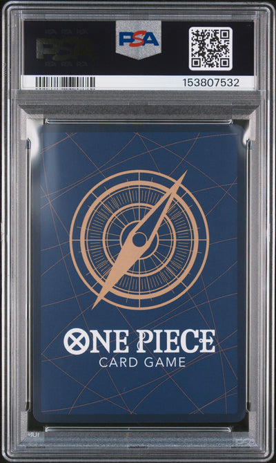 One Piece Roronoa Zoro #013 Premium Card Collection -One Piece Film Red- 2023 English PSA 10, back of PSA slab with certification label, cert 153807532