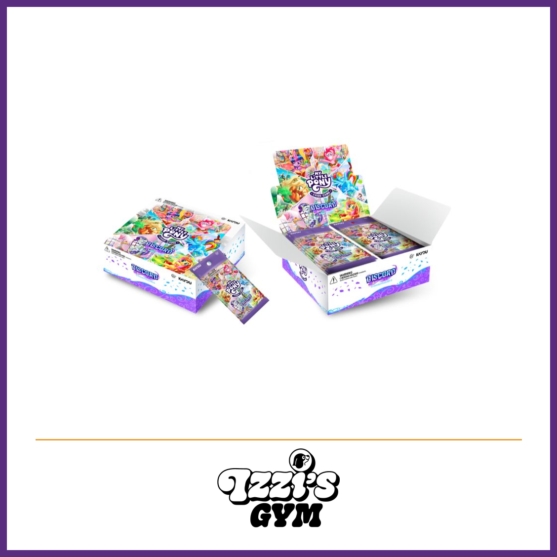 KAYOU My Little Pony TCG BP02: Discord Display Box — original photo with Izzi’s Gym frame