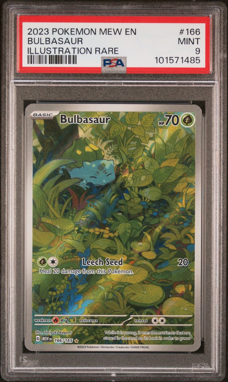 Pokémon Bulbasaur PSA 9 Graded Trading Card, cert 101571485