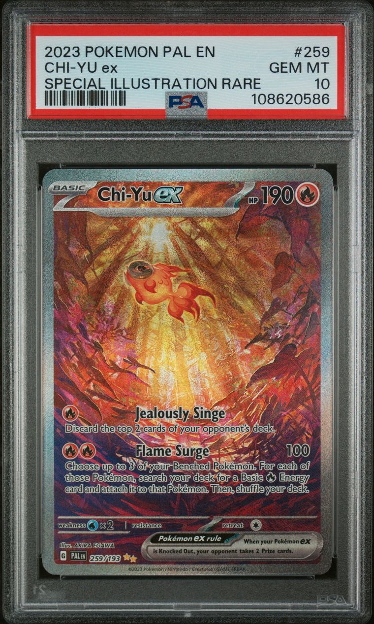 Pokémon Chi-Yu EX PSA 10 Graded Trading Card, cert 108620586