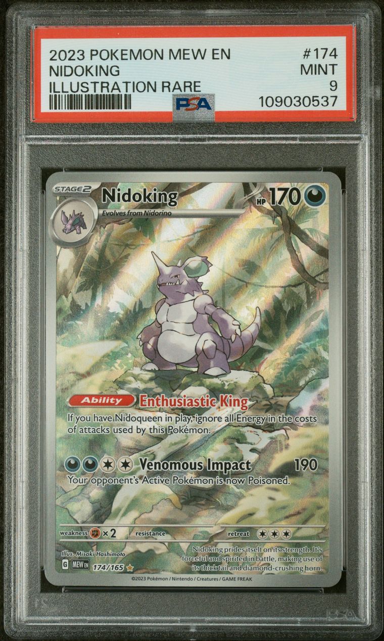 2023 Pokemon Mew En-151 174 Nidoking — PSA 9, cert 109030537