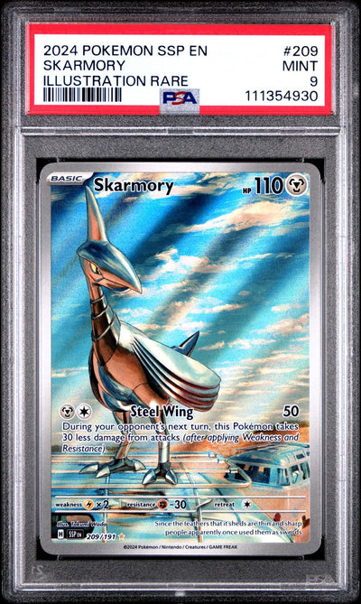 2024 Pokemon Ssp En-Surging Sparks 209 Skarmory — PSA 9, cert 111354930