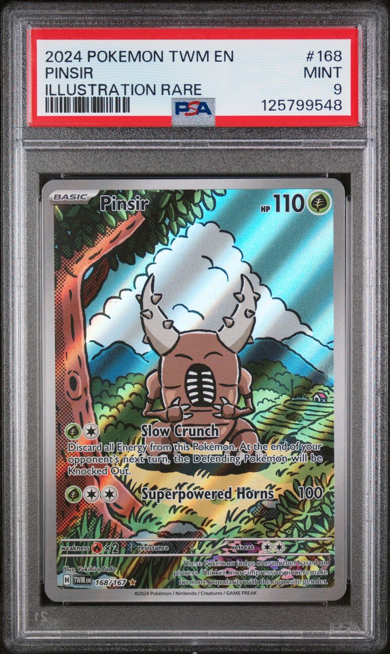 2024 Pokemon Twm En-Twilight Masquerade 168 Pinsir — PSA 9, cert 125799548