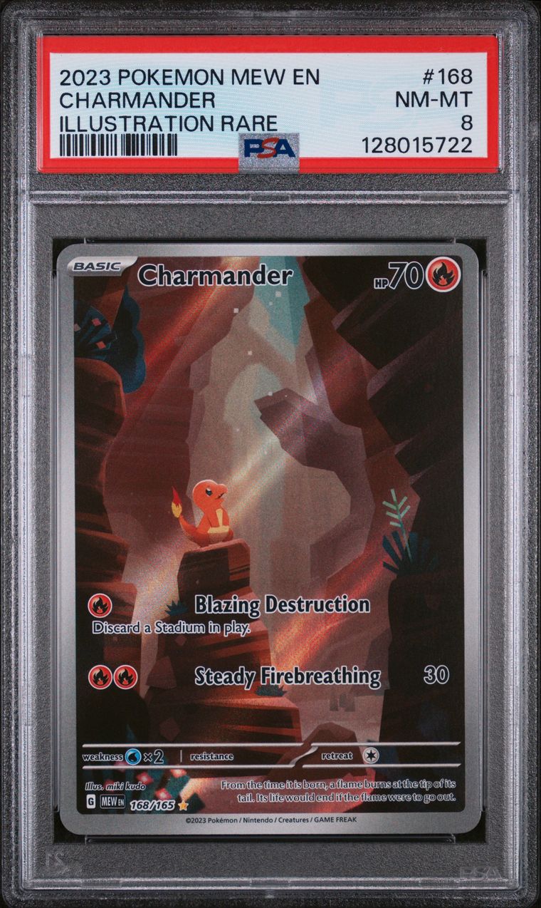 Pokémon Charmander PSA 8 Graded Trading Card, cert 128015722