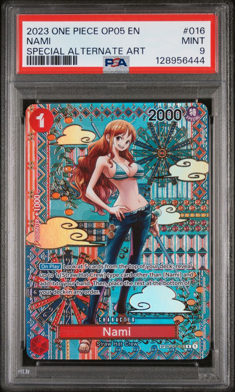 One Piece Nami PSA 9 Graded Trading Card, cert 128956444