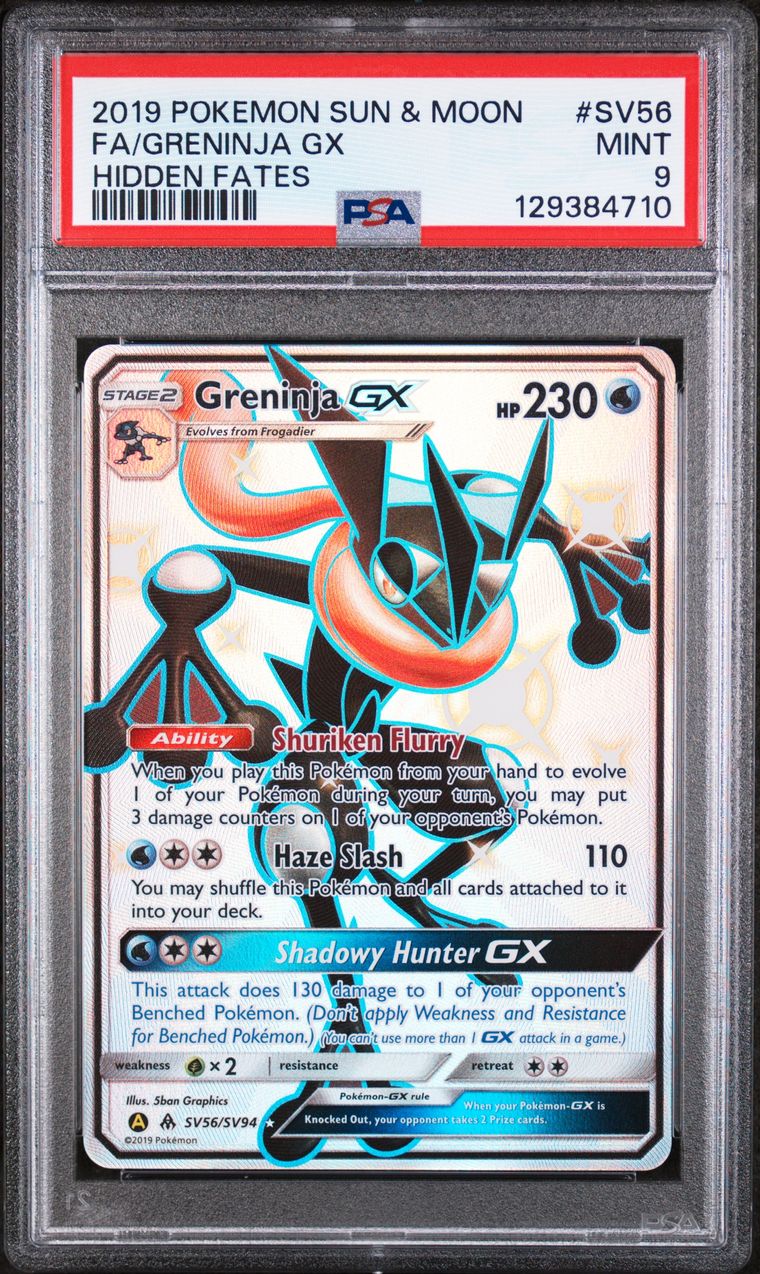 Greninja Gx — PSA 9, cert 129384710