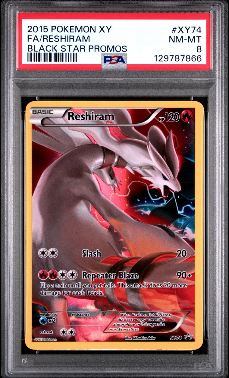 Reshiram — PSA 8, cert 129787866