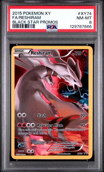 Reshiram — PSA 8, cert 129787866