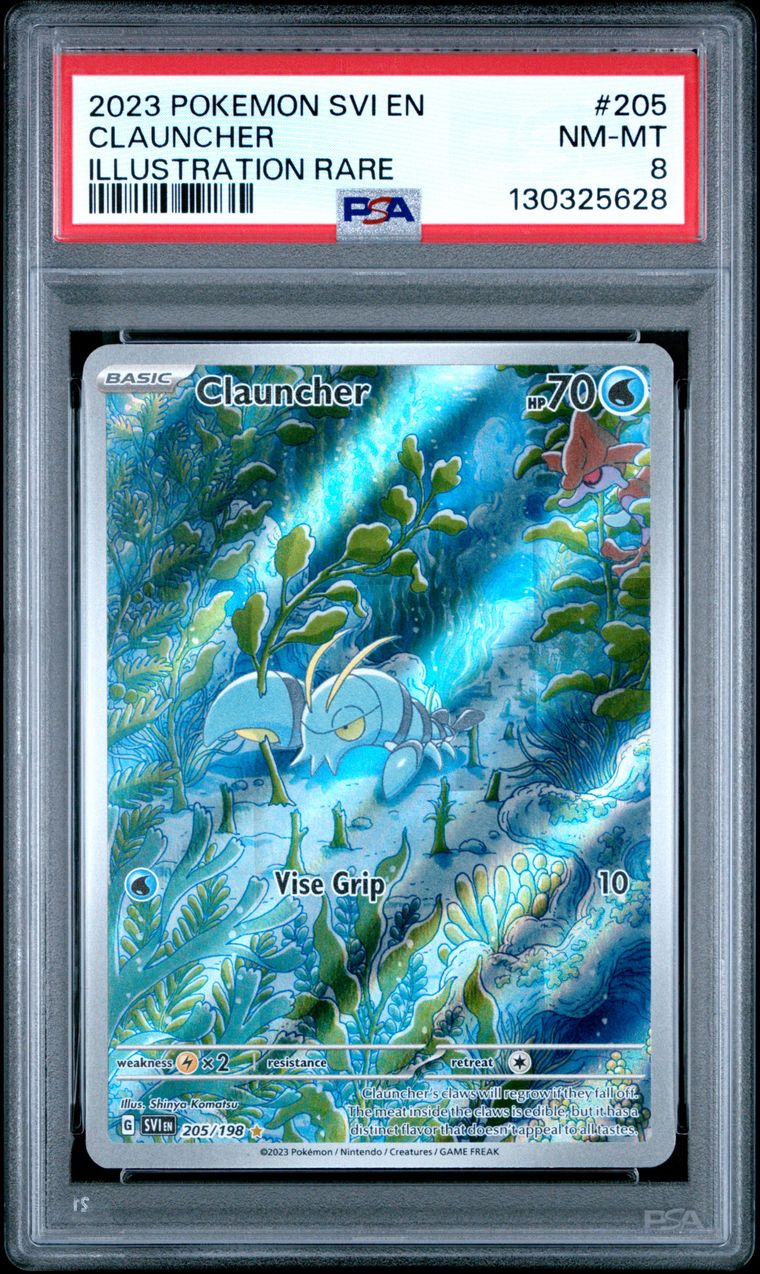 Pokémon Clauncher PSA 8 Graded Trading Card, cert 130325628