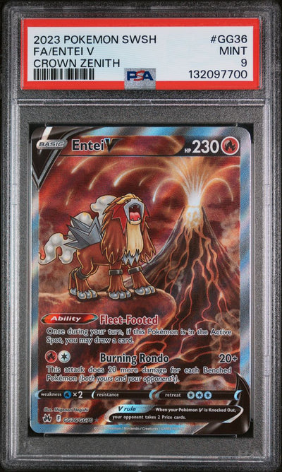 Entei V — PSA 9, cert 132097700