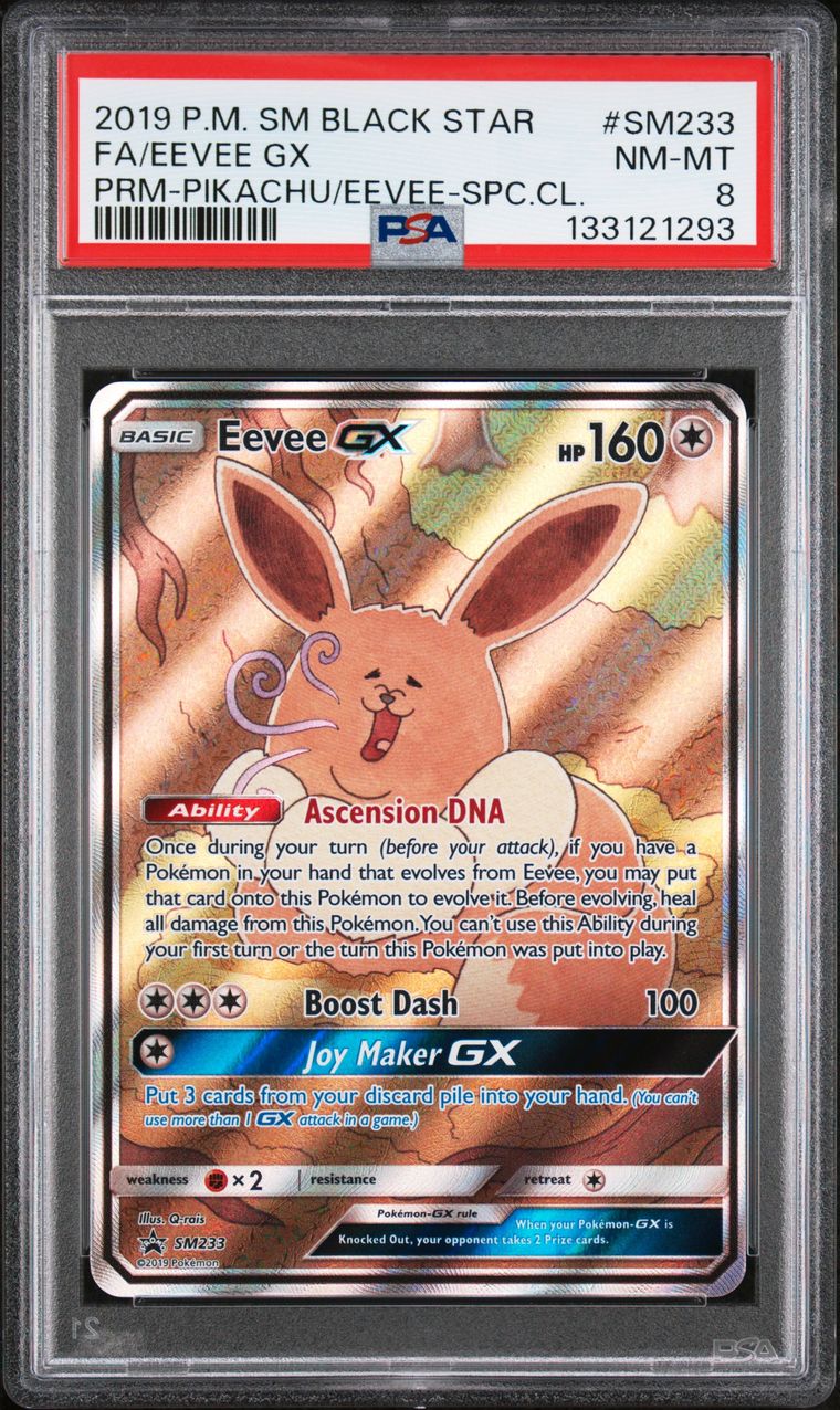 Eevee Gx Pikachu-Gx & Eevee-Gx Special Collection — PSA 8, cert 133121293