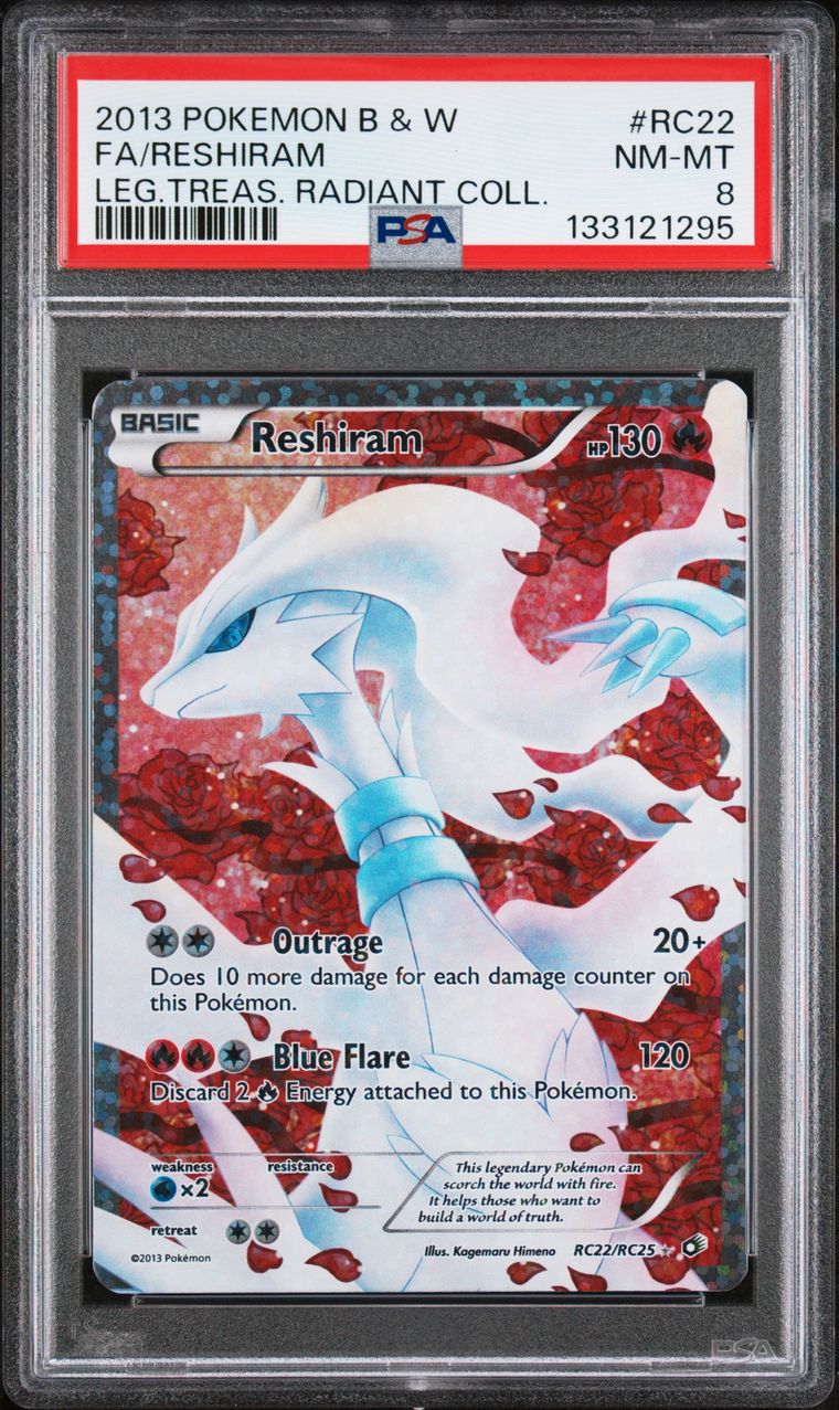 Reshiram — PSA 8, cert 133121295