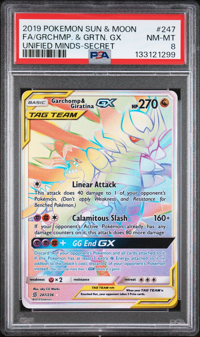 Garchomp & Giratina Gx — PSA 8, cert 133121299