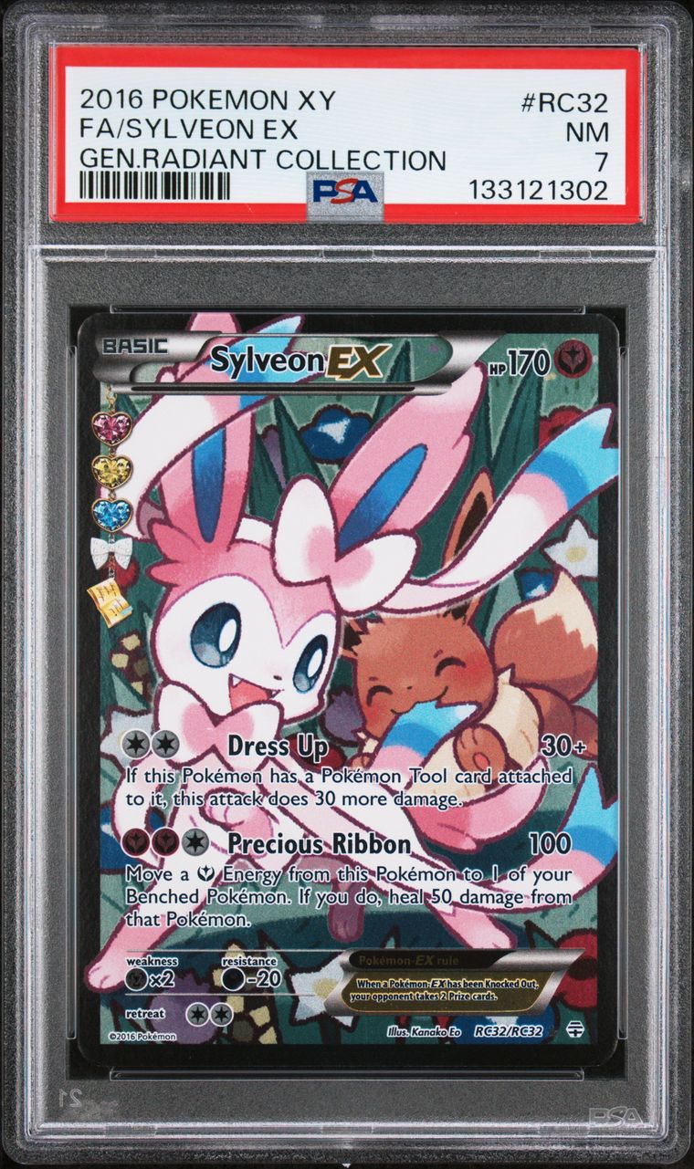 Sylveon Ex — PSA 7, cert 133121302