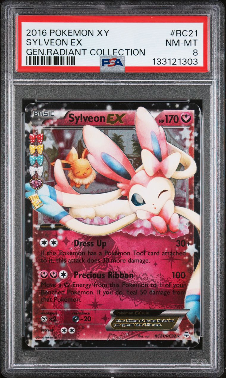 Sylveon Ex — PSA 8, cert 133121303