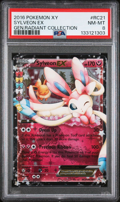 Sylveon Ex — PSA 8, cert 133121303