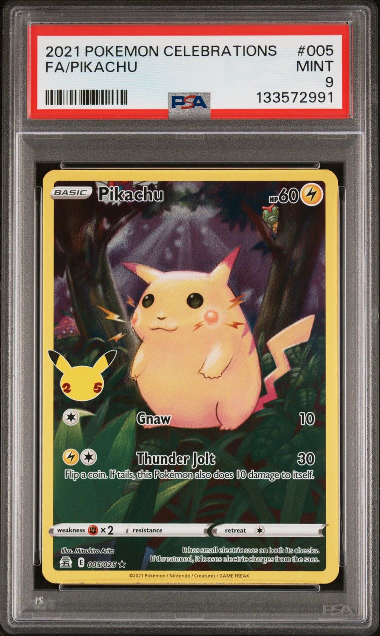 Pikachu — PSA 9, cert 133572991