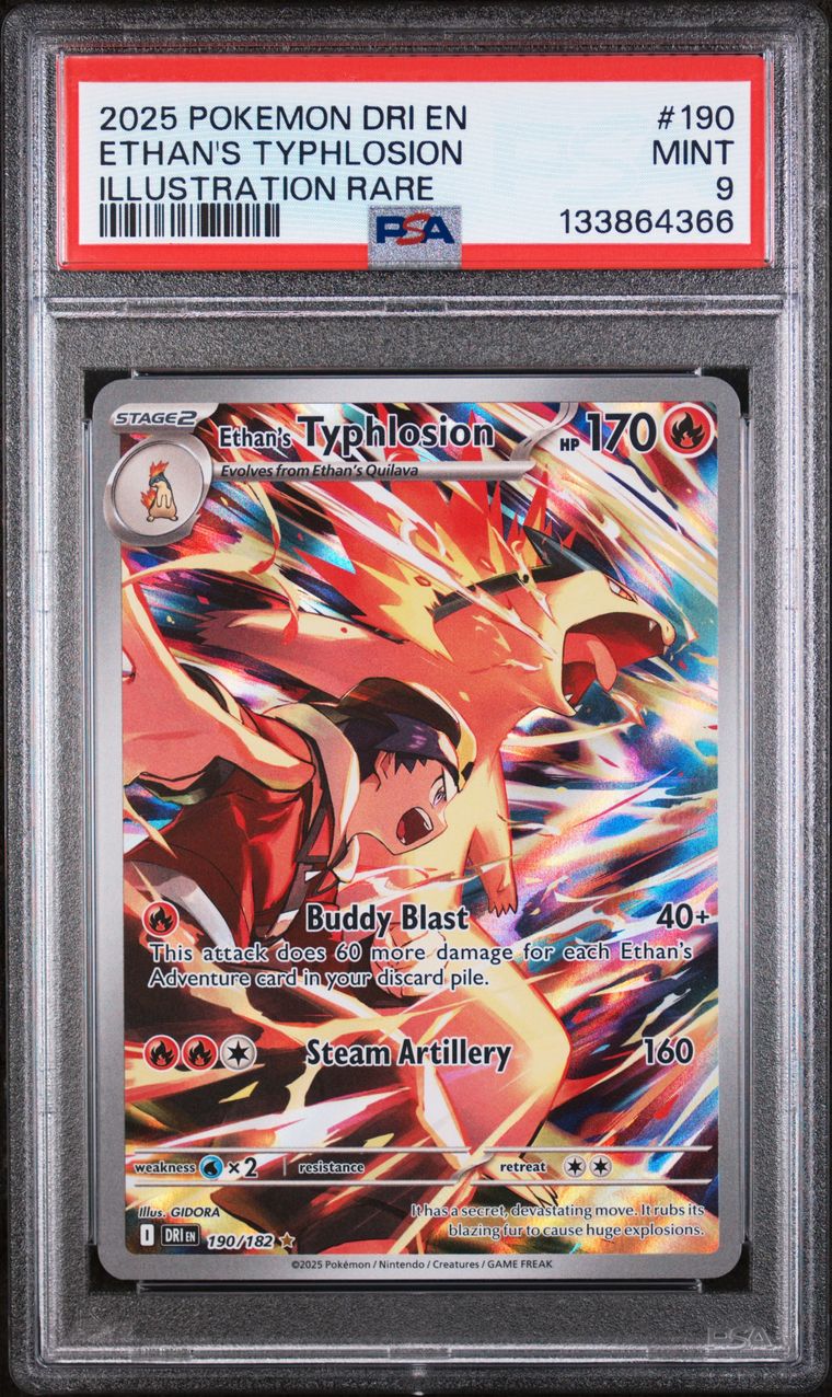 Ethan's Typhlosion — PSA 9, cert 133864366