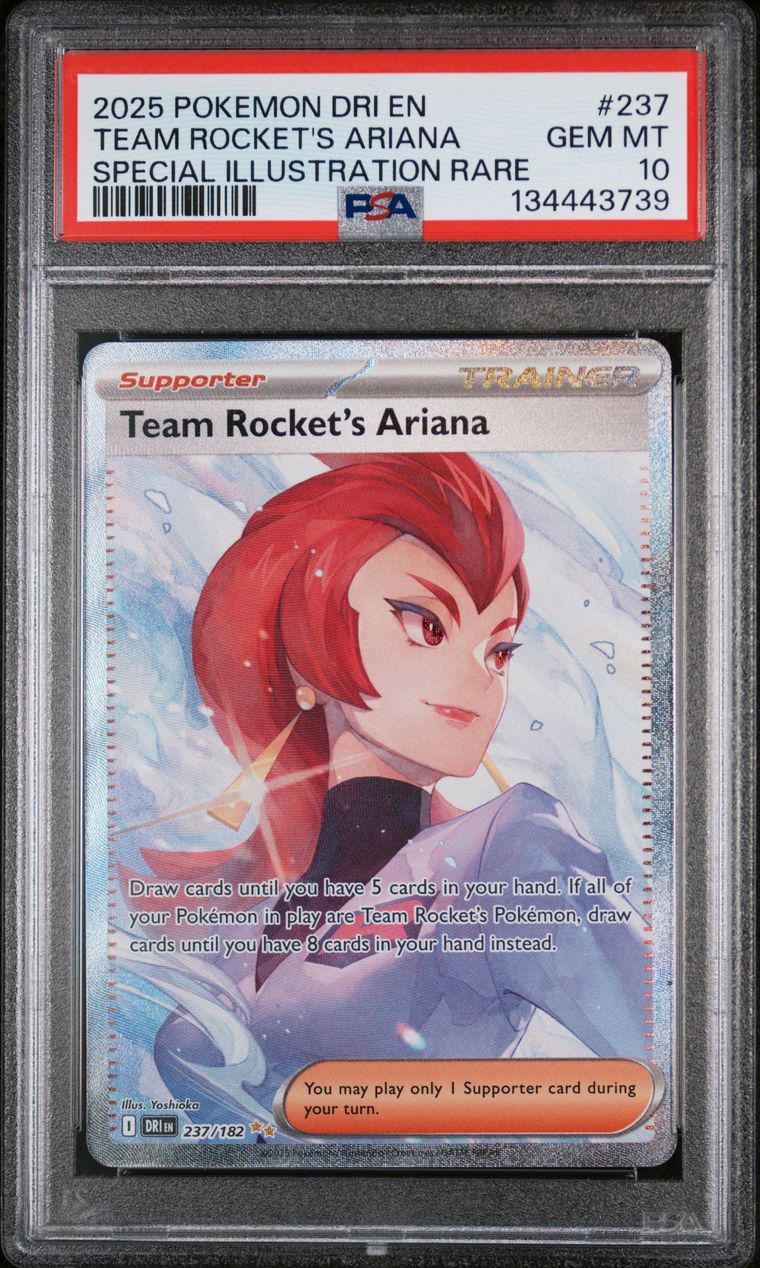 Pokémon Team Rocket's Ariana PSA 10 Graded Trading Card, cert 134443739