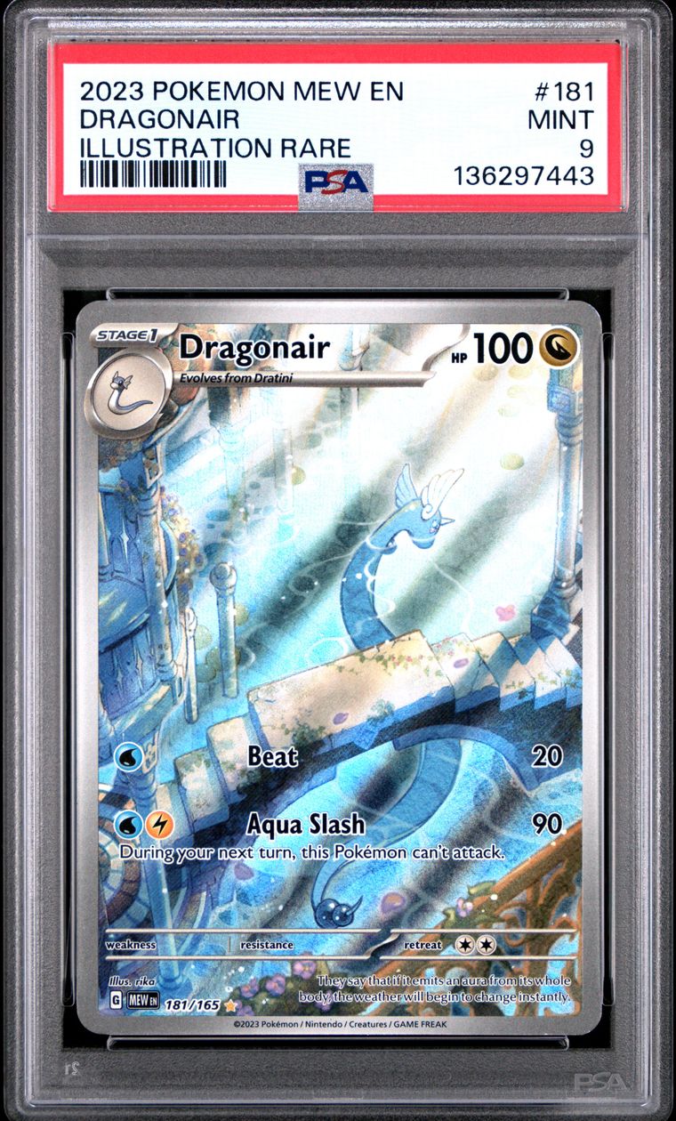 Pokémon Dragonair #181 Illustration Rare PSA 9 Graded Trading Card, cert 136297443