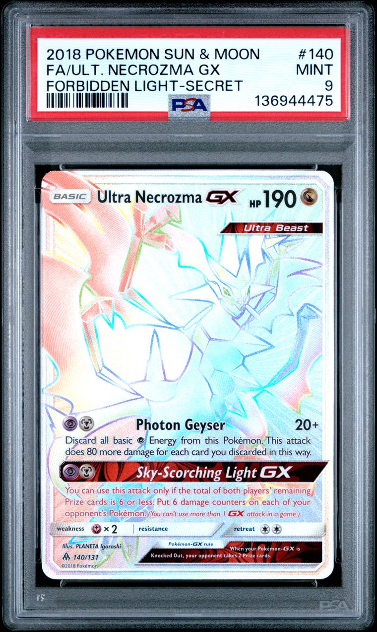 Ultra Necrozma Gx — PSA 9, cert 136944475