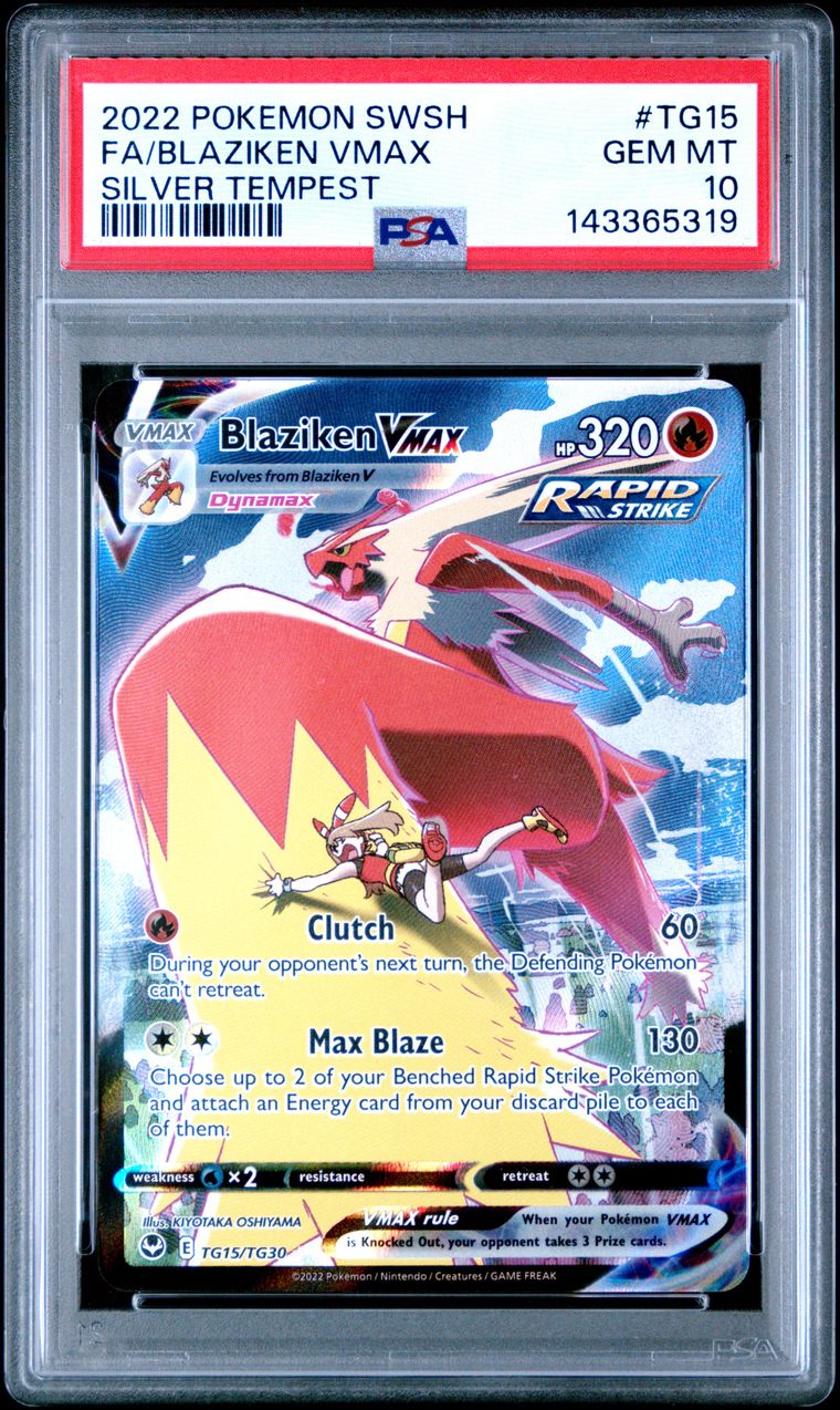 Blaziken Vmax — PSA 10, cert 143365319