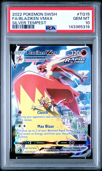 Blaziken Vmax — PSA 10, cert 143365319