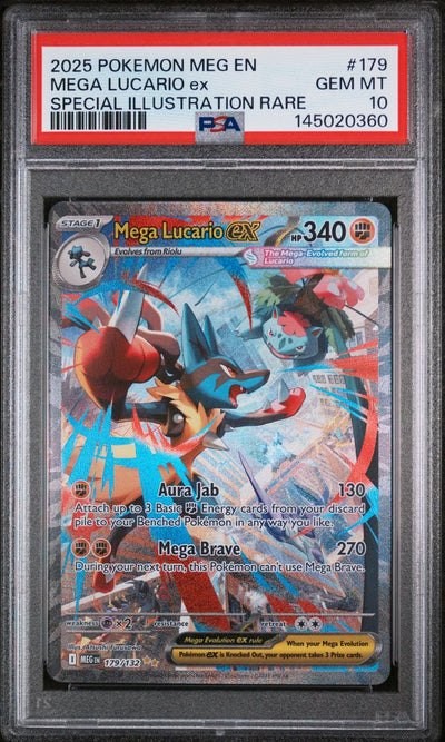 Mega Lucario Ex — PSA 10, cert 145020360