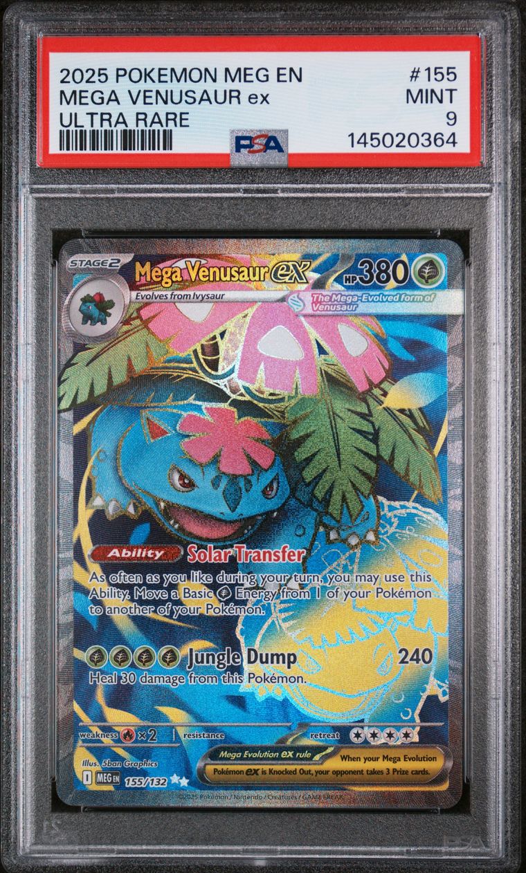 Mega Venusaur Ex — PSA 9, cert 145020364