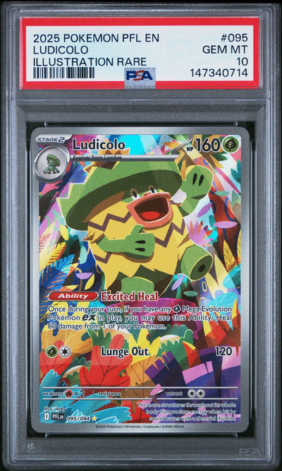 Ludicolo — PSA 10, cert 147340714