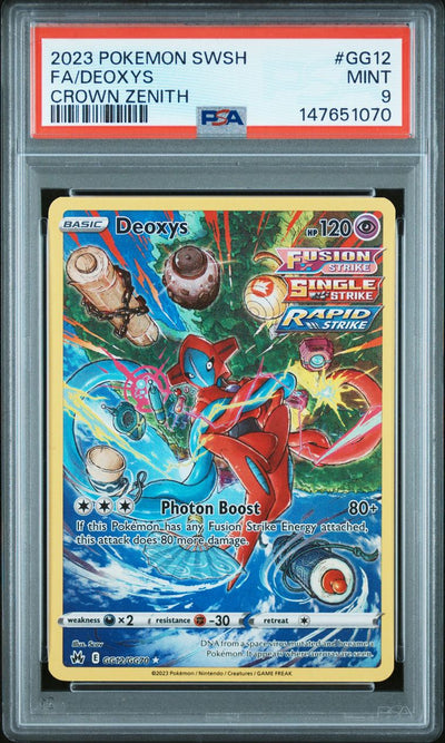 Deoxys Crown Zenith — PSA 9, cert 147651070