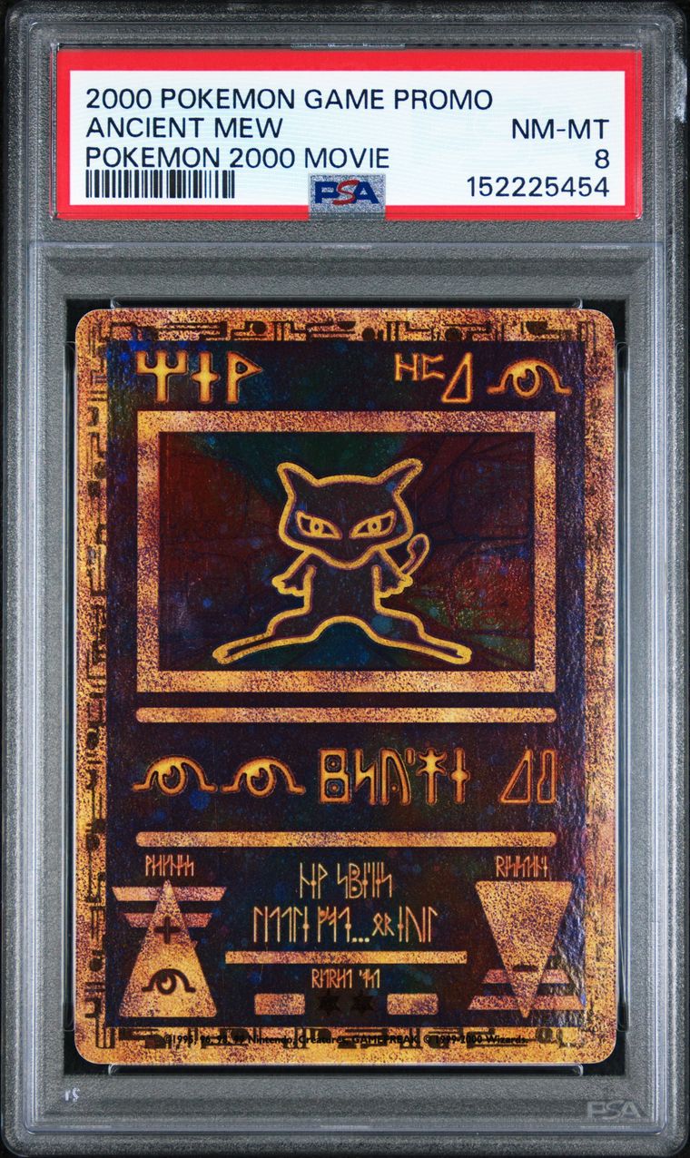 Pokémon Ancient Mew #2000 Pokémon 2000 Movie PSA 8 Graded Trading Card, cert 152225454