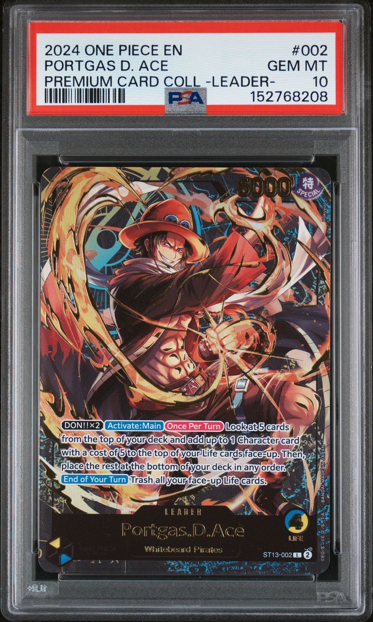 One Piece Portgas D. Ace PSA 10 Graded Trading Card, cert 152768208