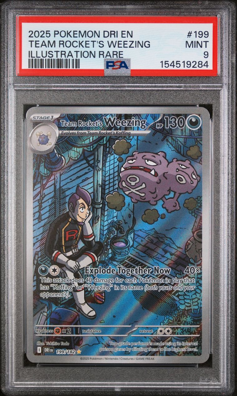 Team Rocket's Weezing — PSA 9, cert 154519284