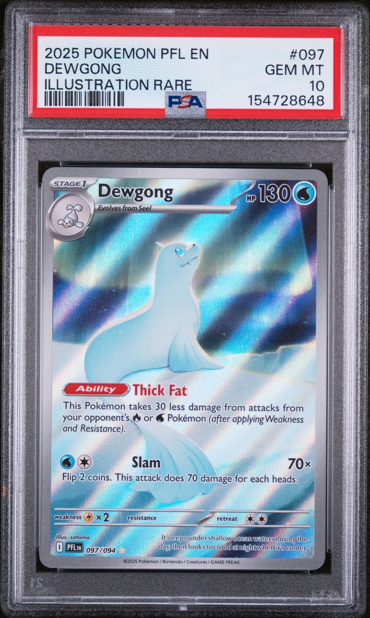 Pokémon Dewgong #097 Illustration Rare PSA 10 Graded Trading Card, cert 154728648