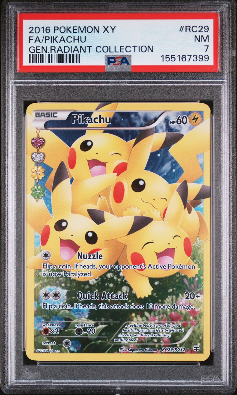 Pikachu Gen.radiant Collection — PSA 7, cert 155167399