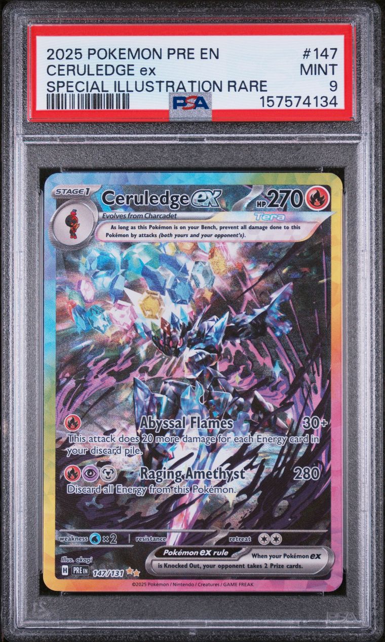 Ceruledge Ex — PSA 9, cert 157574134
