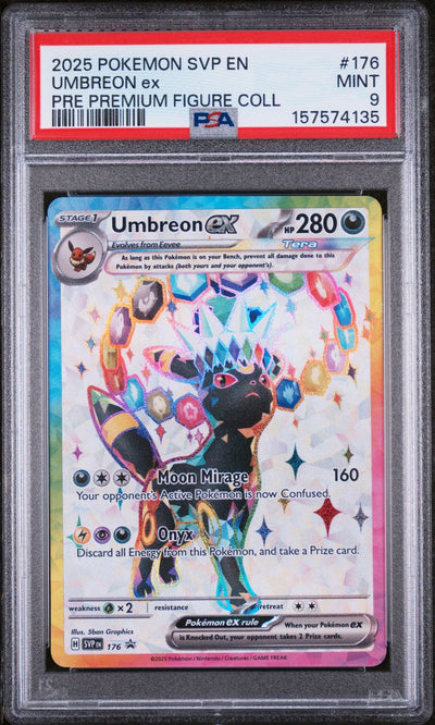 Umbreon Ex Pre Premium Figure Coll — PSA 9, cert 157574135