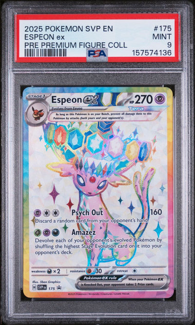 Espeon Ex Pre Premium Figure Coll — PSA 9, cert 157574136