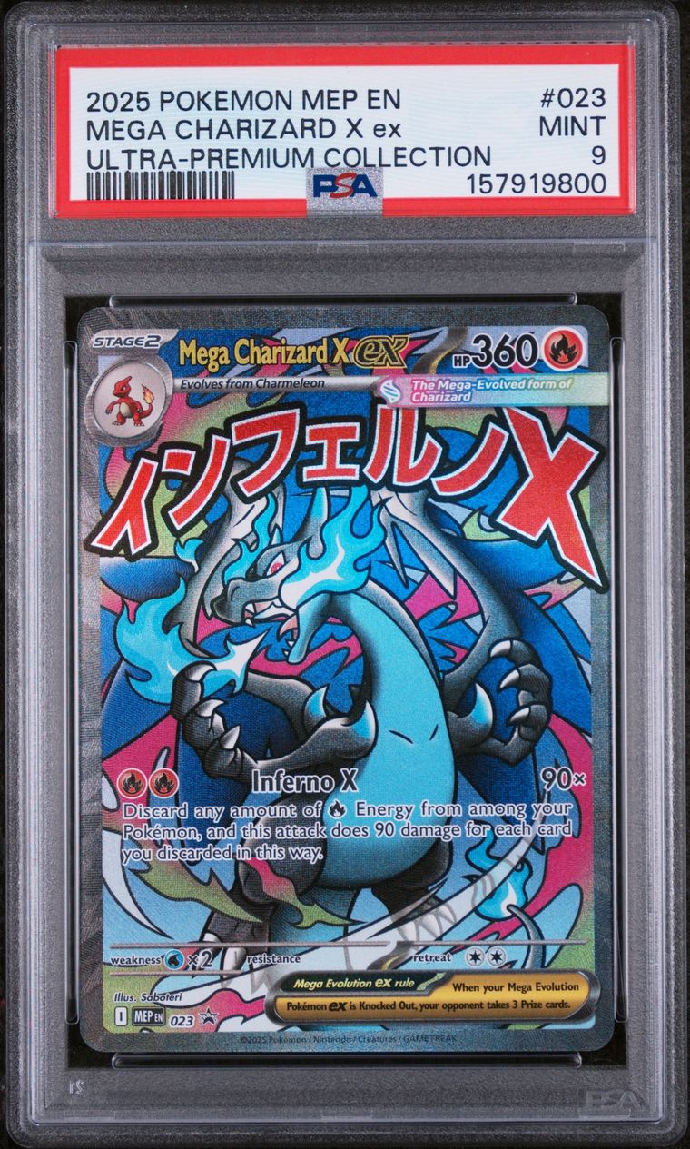 Pokémon Mega Charizard X EX PSA 9 Graded Trading Card, cert 157919800