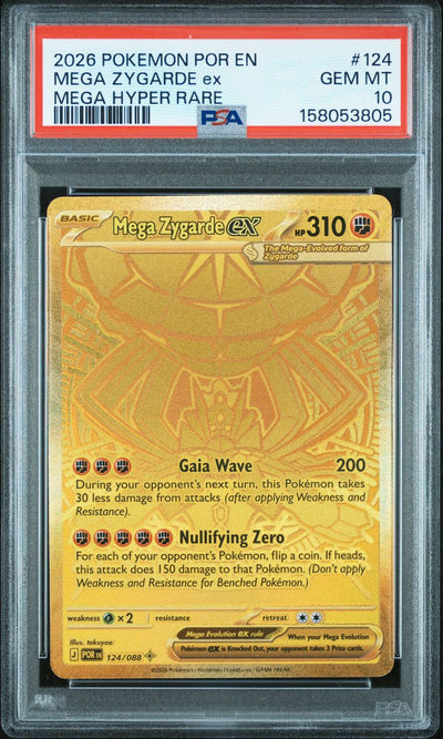 Mega Zygarde Ex — PSA 10, cert 158053805