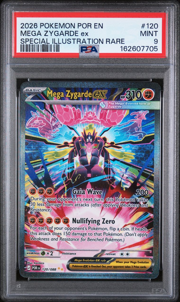 Pokémon Mega Zygarde EX #120 Special Illustration Rare PSA 9 Graded Trading Card, cert 162607705
