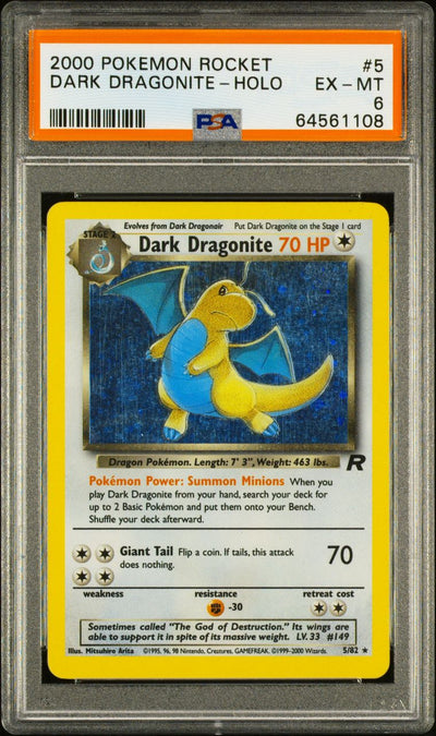 Dark Dragonite — PSA 6, cert 64561108
