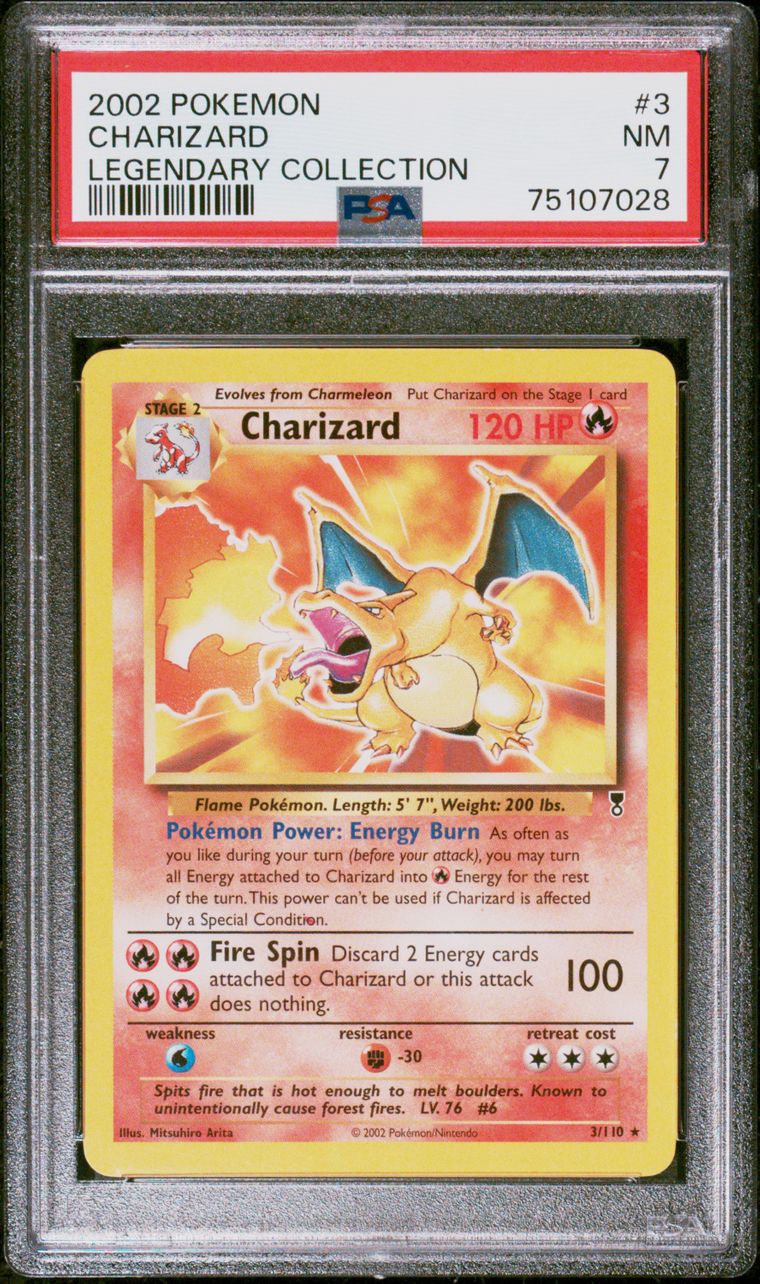 Charizard — PSA 7, cert 75107028