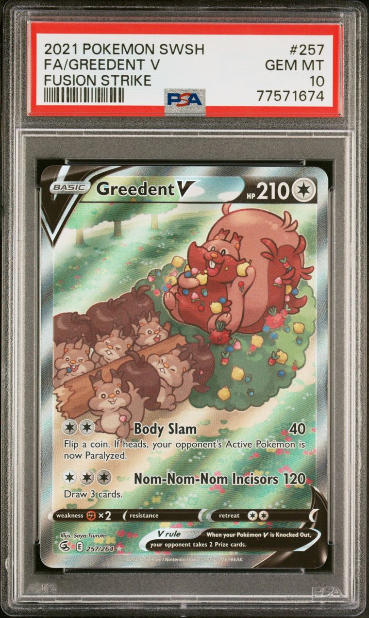 Greedent V — PSA 10, cert 77571674