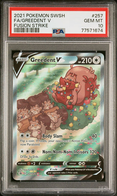 Greedent V — PSA 10, cert 77571674