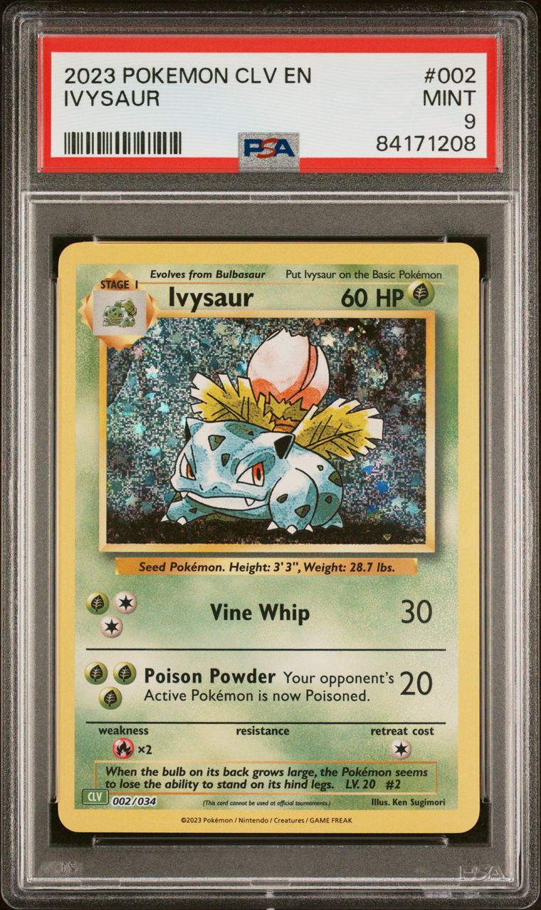 Pokémon Ivysaur #002 PSA 9 Graded Trading Card, cert 84171208